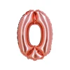 Rose Gold Air Fill Number 0 Balloon