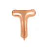 Rose Gold Alphabet Foil Balloon Letter T