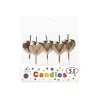 Rose Gold Diamond Heart Pick Candles 5pk