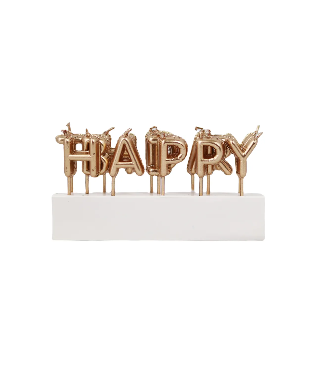 Rose Gold Foil Balloon Happy Birthday Pick Candles