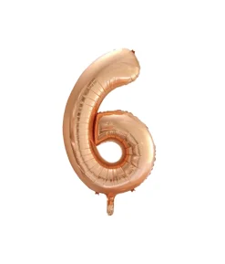 Rose Gold Foil Number Balloon 6