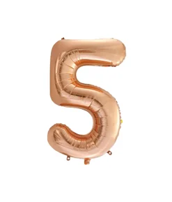Rose Gold Foil Number Balloon 5