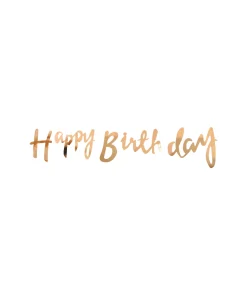 Rose Gold Happy Birthday Banner