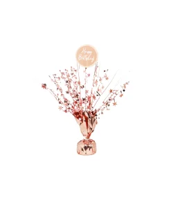 Rose Gold Happy Birthday Table Centerpiece