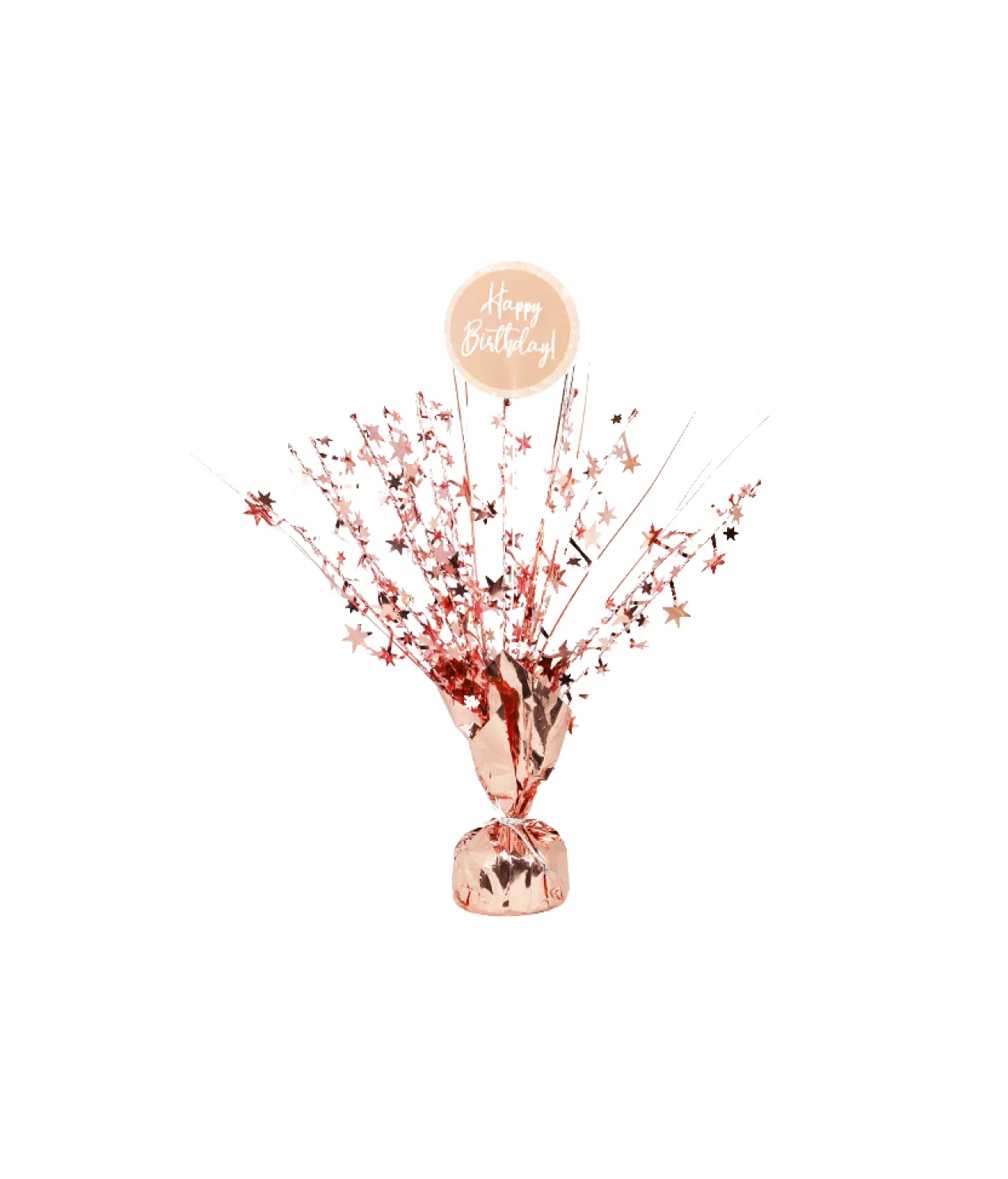 Rose Gold Happy Birthday Table Centerpiece