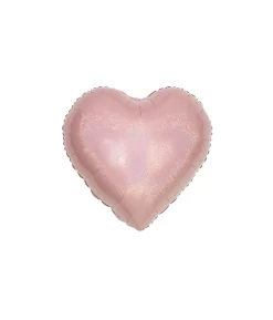 Rose Gold Holo Glitter Heart Foil Balloon 18in