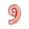 Rose Gold Holographic Foil Number Balloon 9
