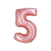 Rose Gold Holographic Foil Number Balloon 5