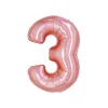 Rose Gold Holographic Foil Number Balloon 3