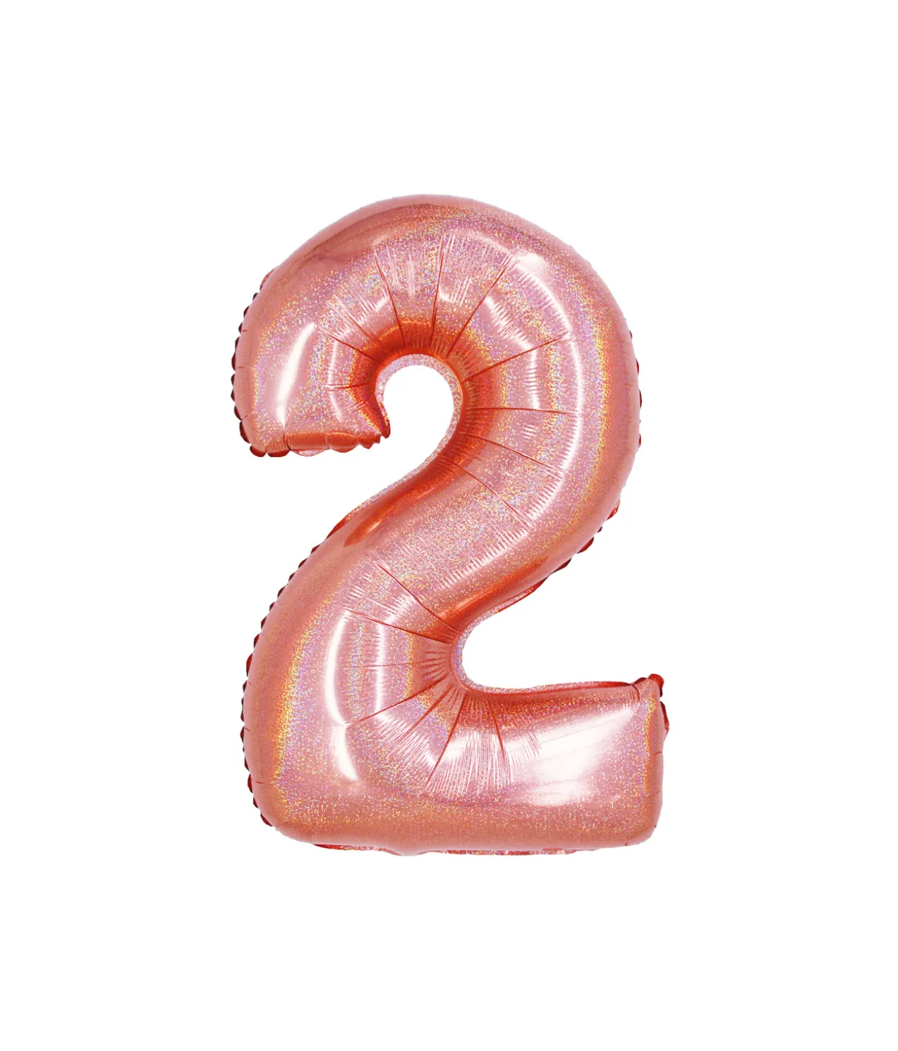 Rose Gold Holographic Foil Number Balloon 2