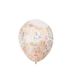 Rose Gold Star Confetti Balloon 12inch 6pk