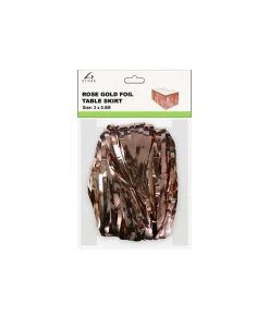 Rose Gold Table Skirt 3×0.8m