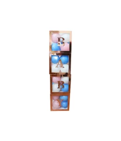 Rose Gold Transparent Decoration Cube Set