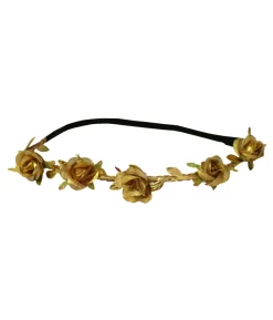 Rose Head Wrap Gold with Leafs