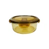 Round Amber Borosilicate Glass Container 880ml