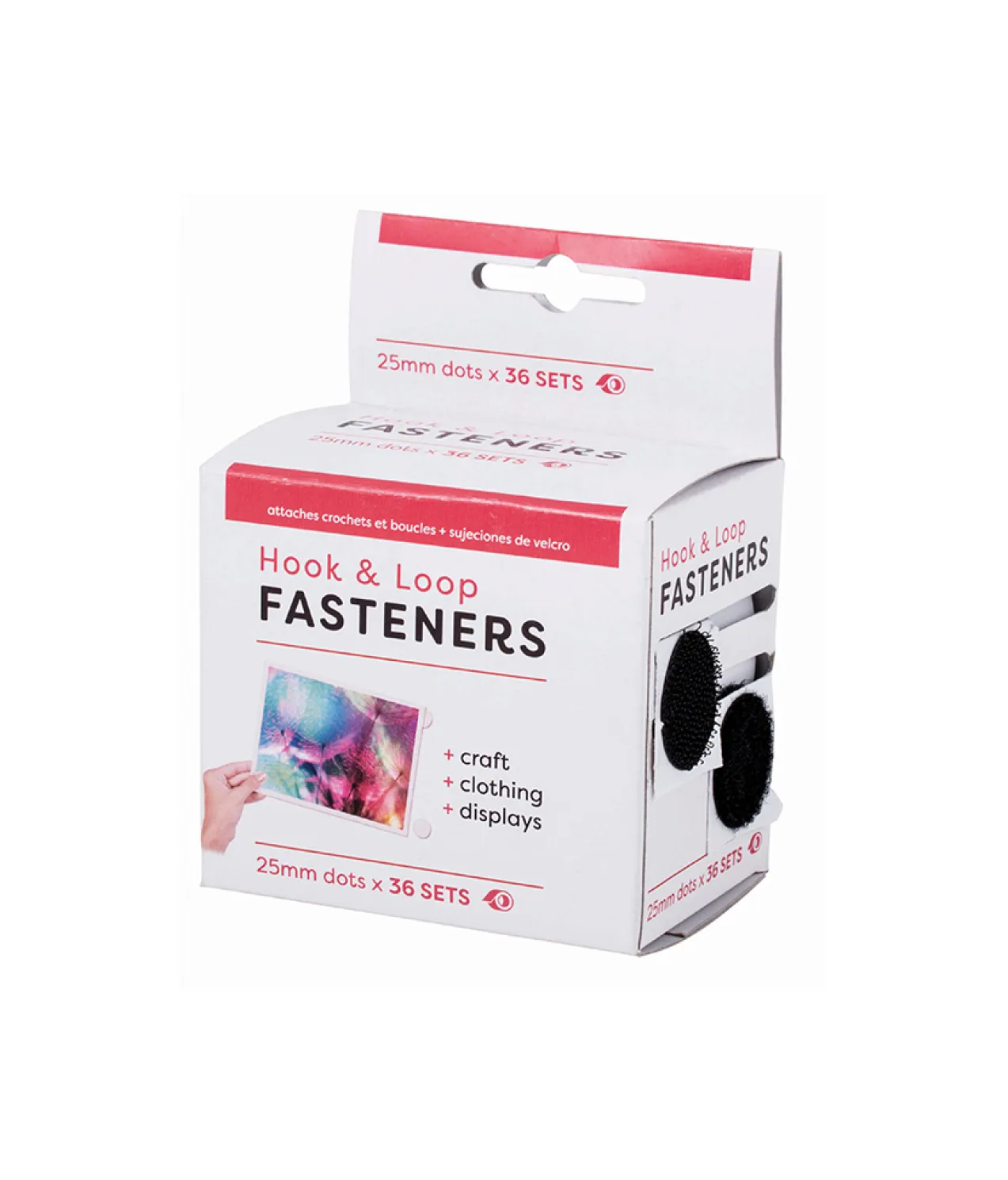 Round Hook And Loop Fasteners 36pc
