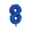 Royal Blue Foil Number Balloon 8