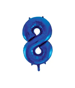 Royal Blue Foil Number Balloon 8