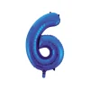 Royal Blue Foil Number Balloon 6