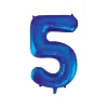 Royal Blue Foil Number Balloon 5