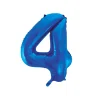 Royal Blue Foil Number Balloon 4