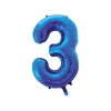Royal Blue Foil Number Balloon 3
