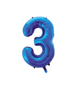 Royal Blue Foil Number Balloon 3