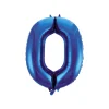 Royal Blue Foil Number Balloon 0