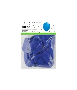 Royal Blue Plain Latex Balloons 12inch 20pk