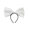 Satin White Bow Headband 30cm