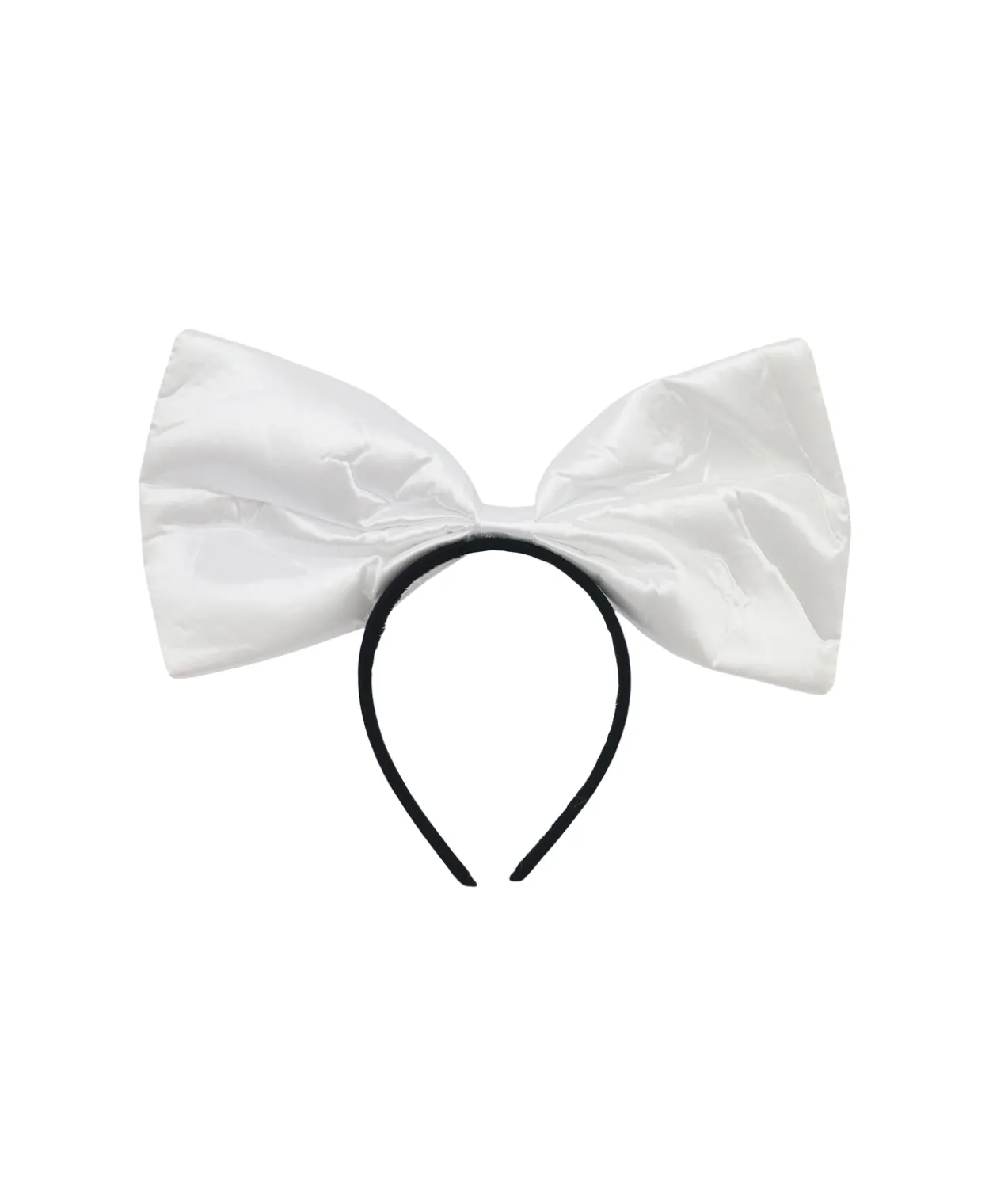 Satin White Bow Headband 30cm