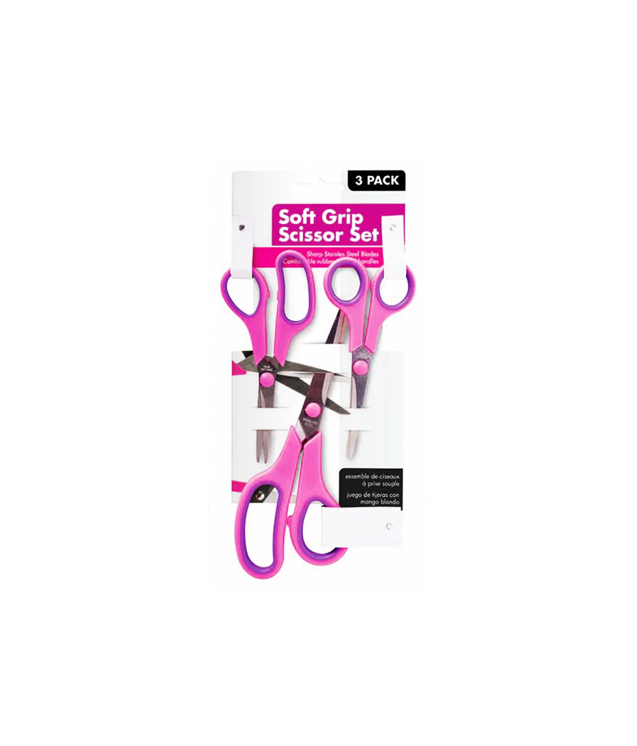 Scissors With 2-Tone Soft Grip 3pk
