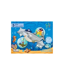 Shark Party Balloon Set 5pc