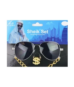 Sheik Set – Necklace, Ring, Glasses, and Hat