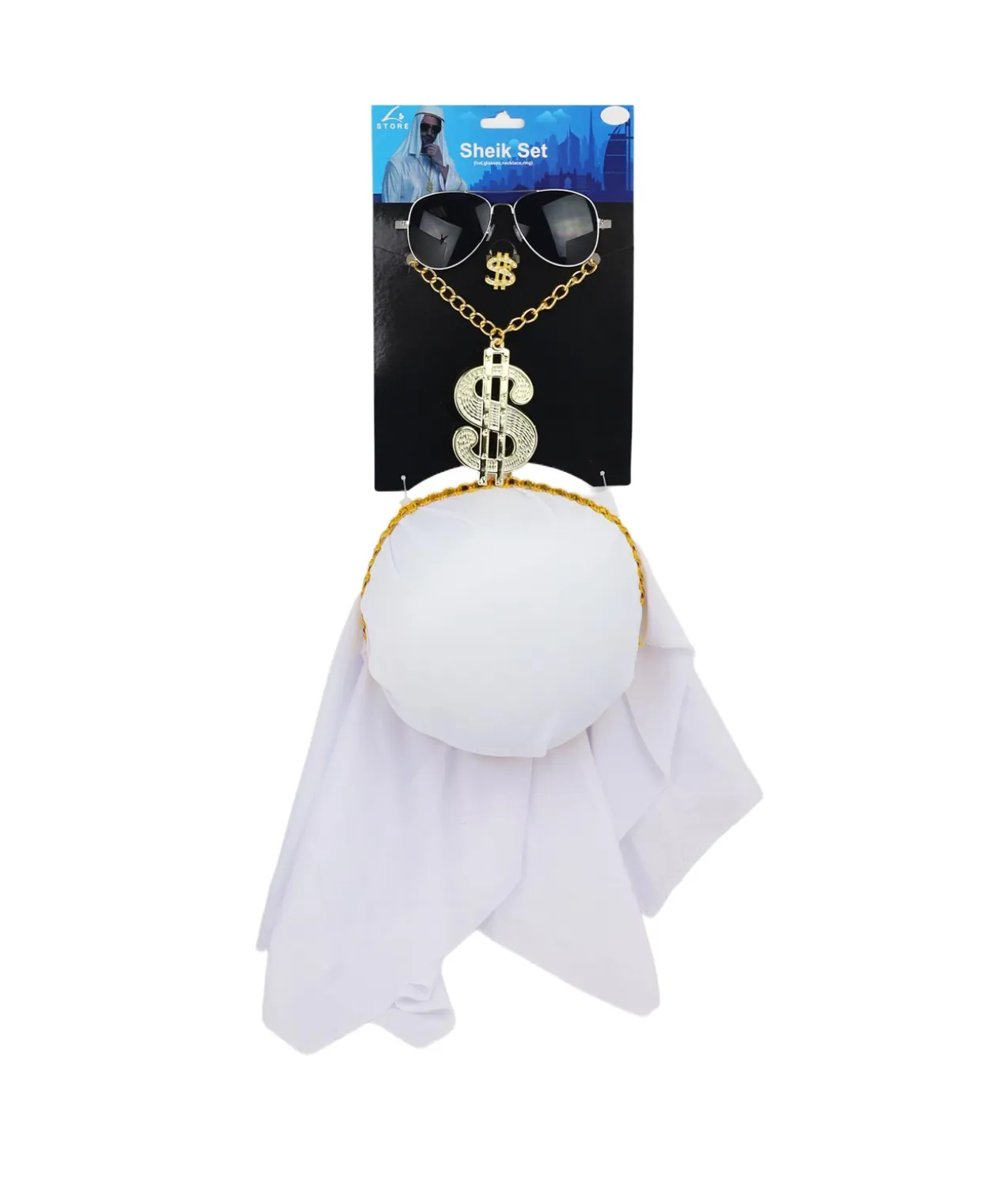 Sheik Set – Necklace, Ring, Glasses, and Hat