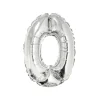 Silver Air Fill Number 0 Balloon