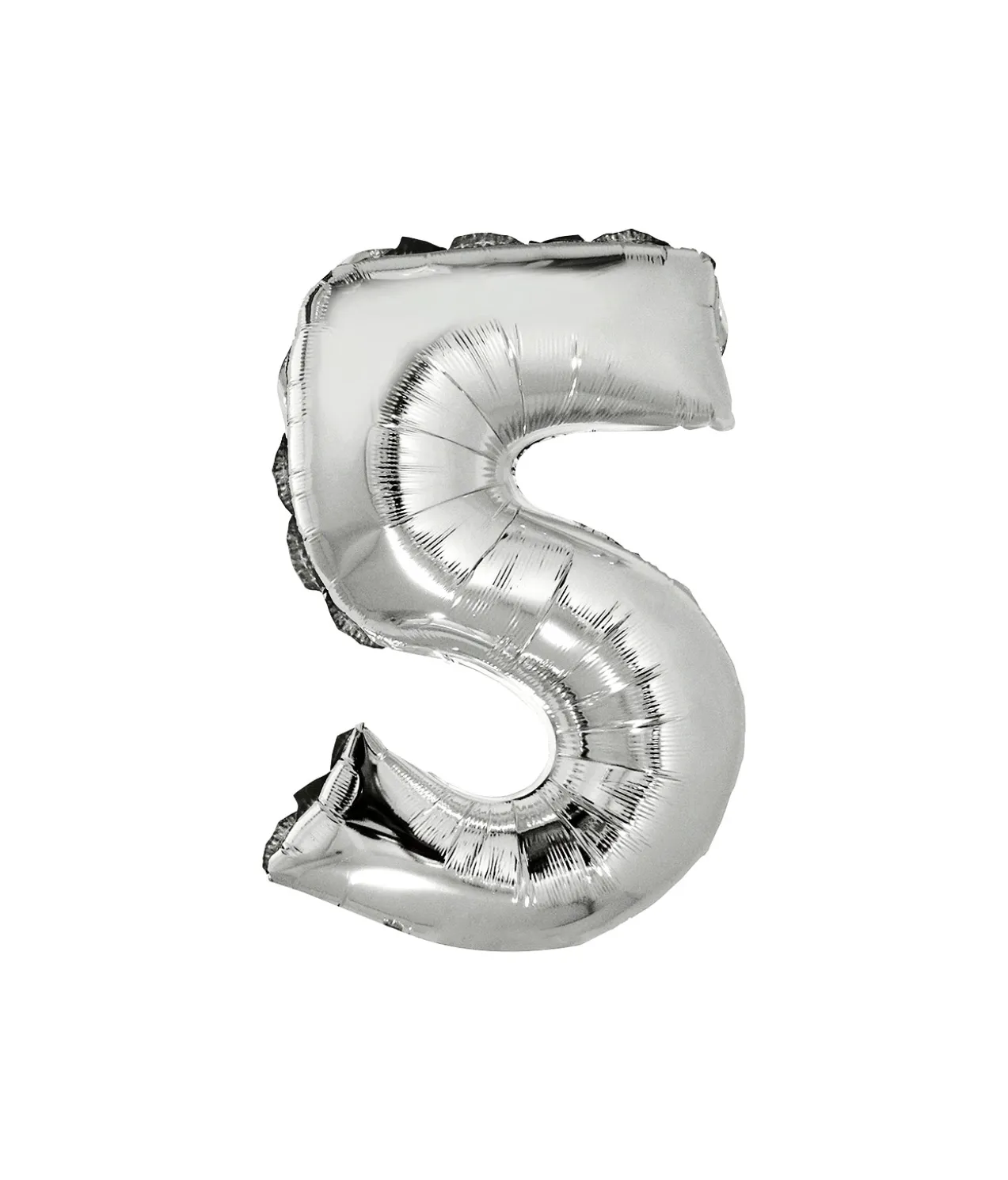 Silver Air Fill Number 5 Balloon