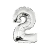 Silver Air Fill Number 2 Balloon