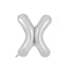 Silver Alphabet Foil Balloon Letter X