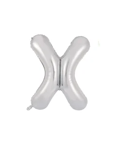 Silver Alphabet Foil Balloon Letter X