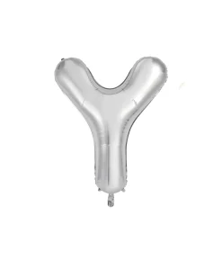 Silver Alphabet Foil Balloon Letter Y