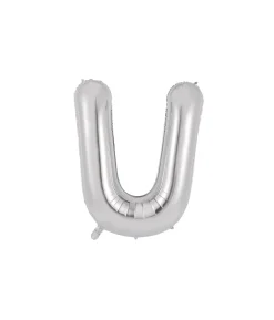 Silver Alphabet Foil Balloon Letter U
