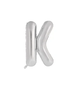 Silver Alphabet Foil Balloon Letter K