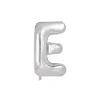 Silver Alphabet Foil Balloon Letter E