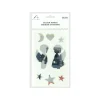 Silver Angle Mirror stickers 19.5x10cm