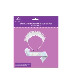 Silver Birthday Girl Set 2pk