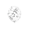 Silver Confetti Latex Balloons 12inch 6pk