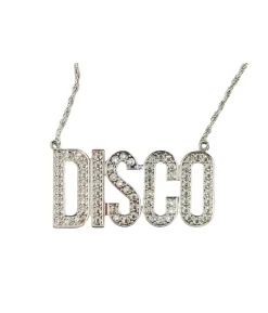 Silver Disco Necklace