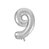 Silver Foil Number Balloon 9