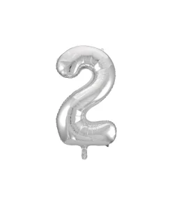 Silver Foil Number Balloon 2